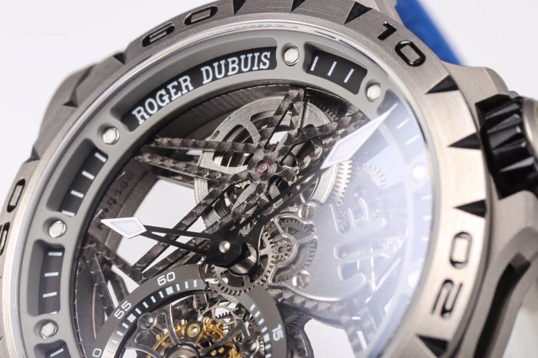 ROGER DUBUIS ロジャードゥビーズ 腕時計 メンズ 一體式陀飛輪 メカニカル ブルー - 画像 5