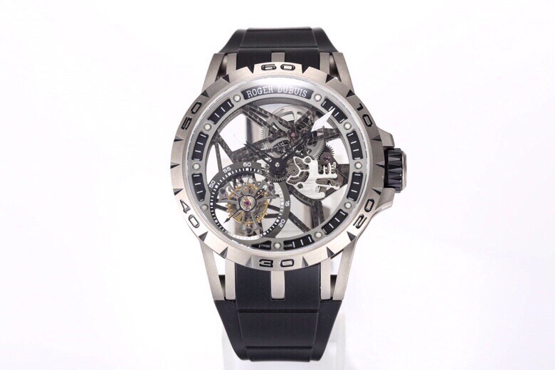 ROGER DUBUIS ロジェデュビュー 腕時計 メンズ 一體陀飛輪 メカニカル 45mm ブラック