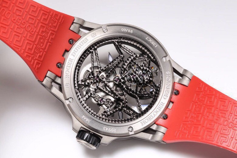 ROGER DUBUIS ロジェデュビュー 腕時計 メンズ トゥールビヨン メカニカル メンズ タイタン オレンジ - 画像 8