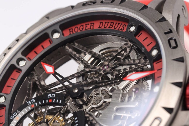 ROGER DUBUIS ロジェデュビス 腕時計 メンズ 一體陀飛輪 マニュアル ウォッチ レッド - 画像 4