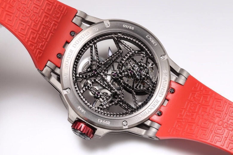 ROGER DUBUIS ロジェデュビス 腕時計 メンズ 一體陀飛輪 マニュアル ウォッチ レッド - 画像 7