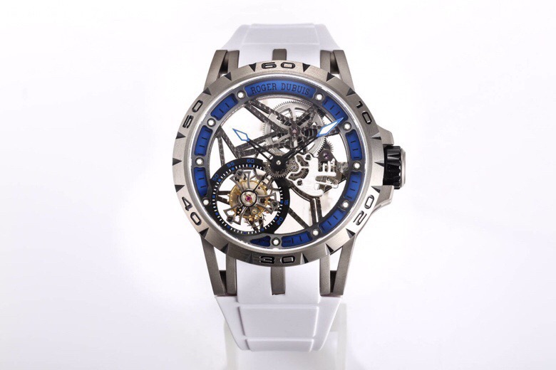 ROGER DUBUISS ロジェデュビス メンズ 腕時計 一體陀飛輪 メカニカル 一體式機芯 ホワイト