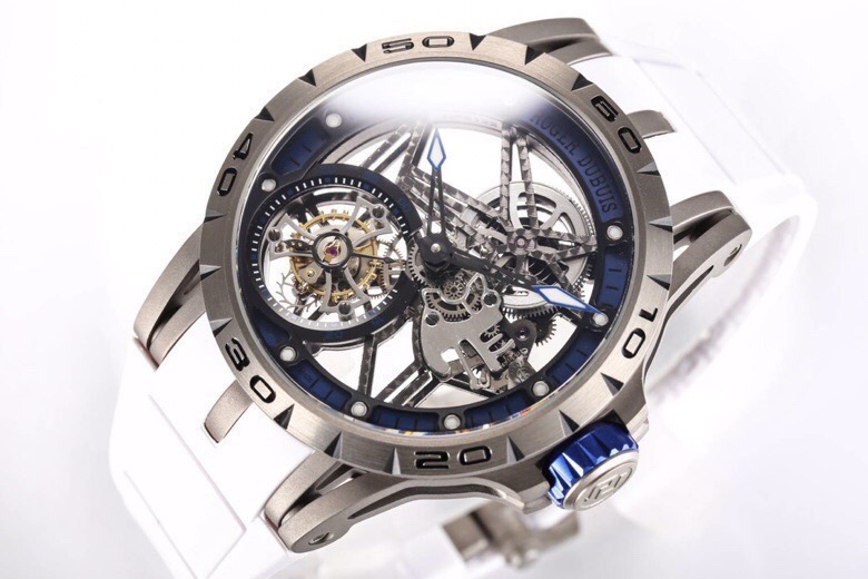 ROGER DUBUISS ロジェデュビス メンズ 腕時計 一體陀飛輪 メカニカル 一體式機芯 ホワイト - 画像 2