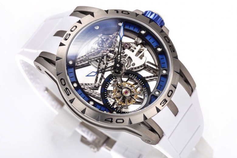 ROGER DUBUISS ロジェデュビス メンズ 腕時計 一體陀飛輪 メカニカル 一體式機芯 ホワイト - 画像 3