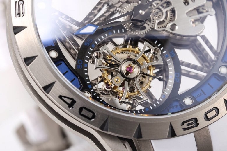 ROGER DUBUISS ロジェデュビス メンズ 腕時計 一體陀飛輪 メカニカル 一體式機芯 ホワイト - 画像 4