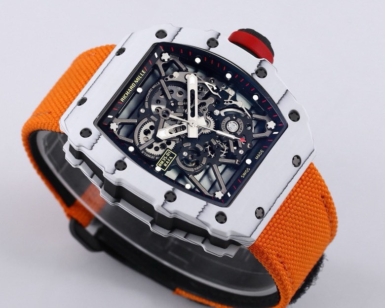 RICHARD MILLE リチャードミル 腕時計 メンズ 自動巻き メカニカル 42mm オレンジ - 画像 2