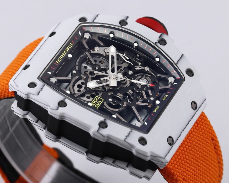 RICHARD MILLE リチャードミル 腕時計 メンズ 自動巻き メカニカル 42mm オレンジ - 画像 5