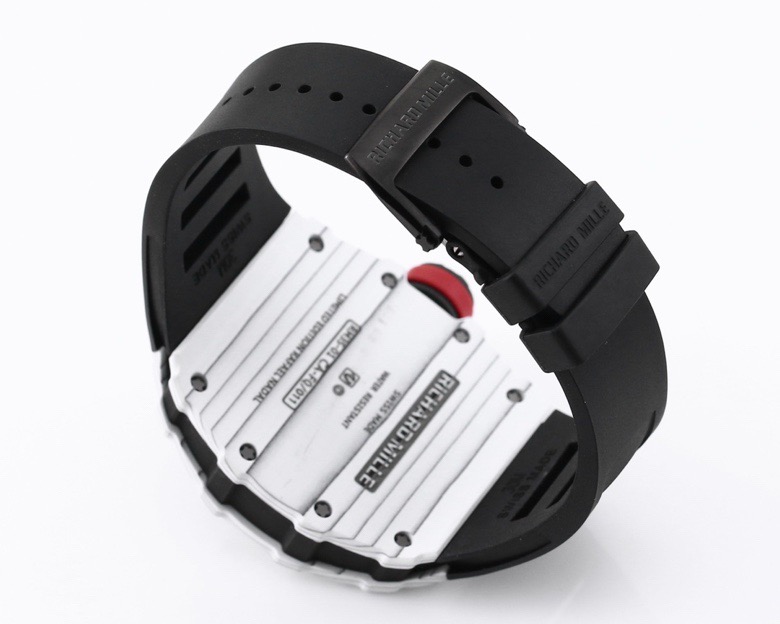 RICHARD MILLE リチャードミラー 腕時計 メンズ オートマチック 透明ケース ブラック レッド - 画像 9