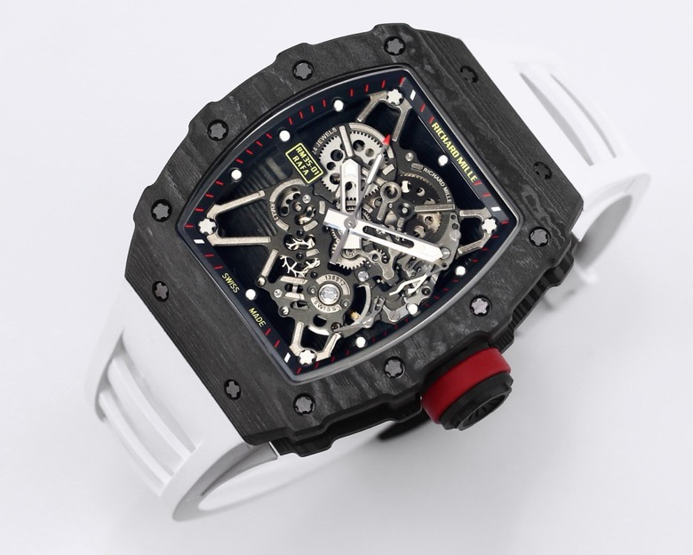 RICHARD MILLE リチャードミラー 腕時計 メンズ 自動巻き 機械式 炭素繊維 ブラック ホワイト - 画像 3