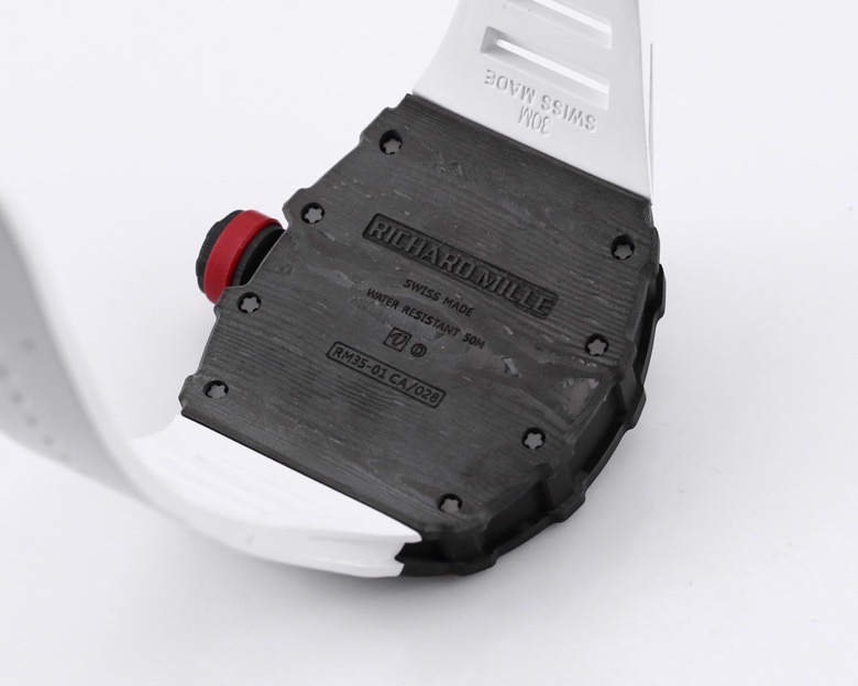RICHARD MILLE リチャードミラー 腕時計 メンズ 自動巻き 機械式 炭素繊維 ブラック ホワイト - 画像 7