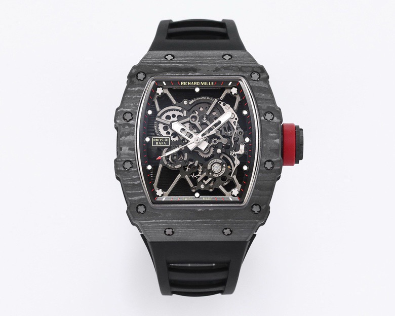 RICHARD MILLE リチャードミラー 腕時計 メンズ 自動巻き 機械式 ロレット ブラック レッド - 画像 2