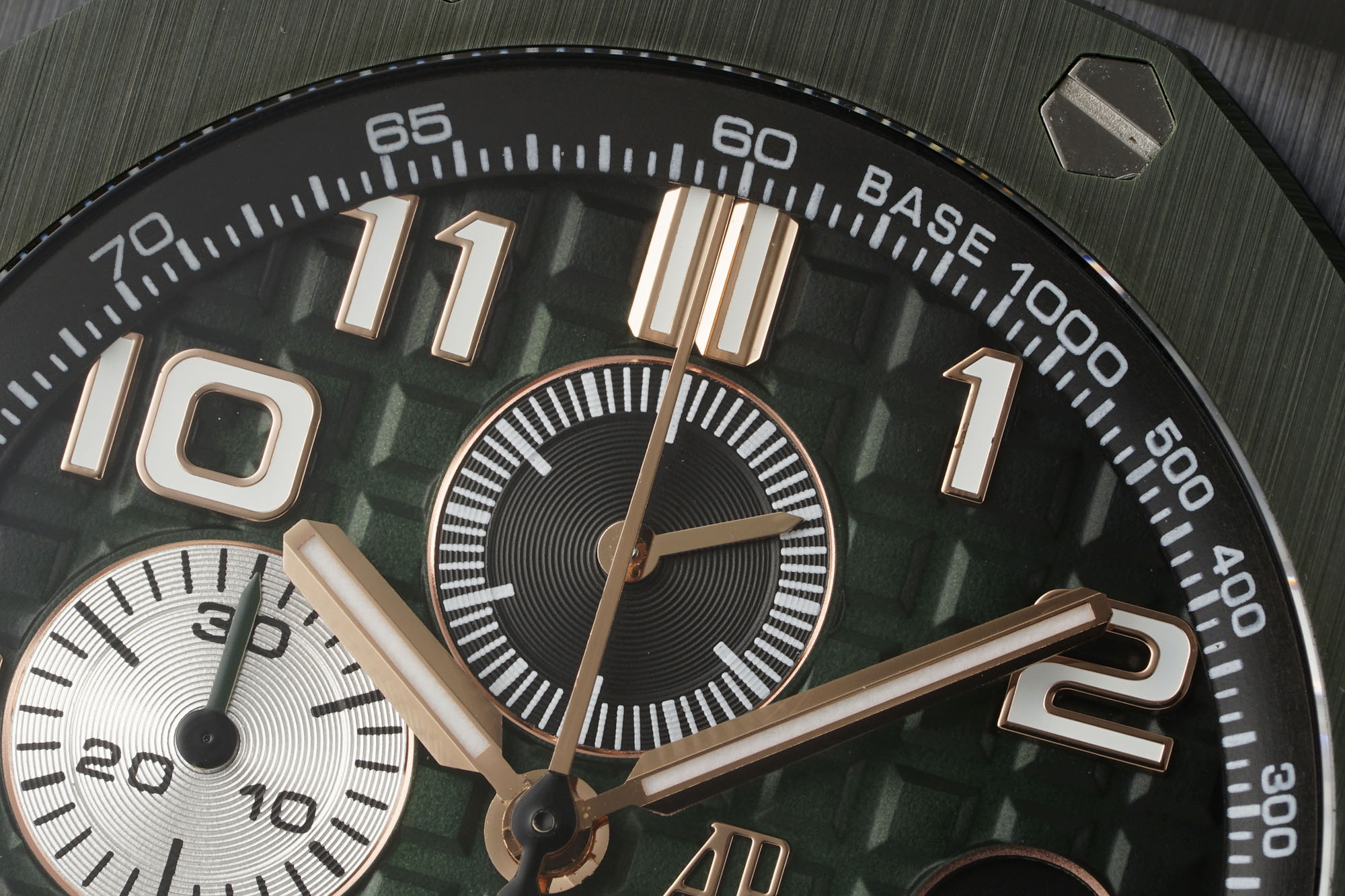 AP AUDERMARS PIGUET オーデマ・ピゲ メンズ 腕時計 クロノグラフ 本革 軽量 グリーン - 画像 4