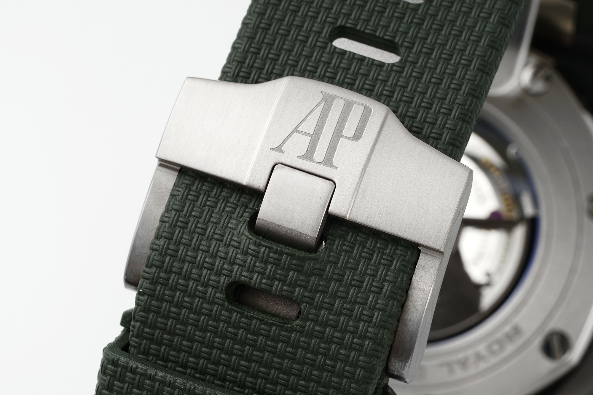 AP AUDERMARS PIGUET オーデマ・ピゲ メンズ 腕時計 クロノグラフ 本革 軽量 グリーン - 画像 9