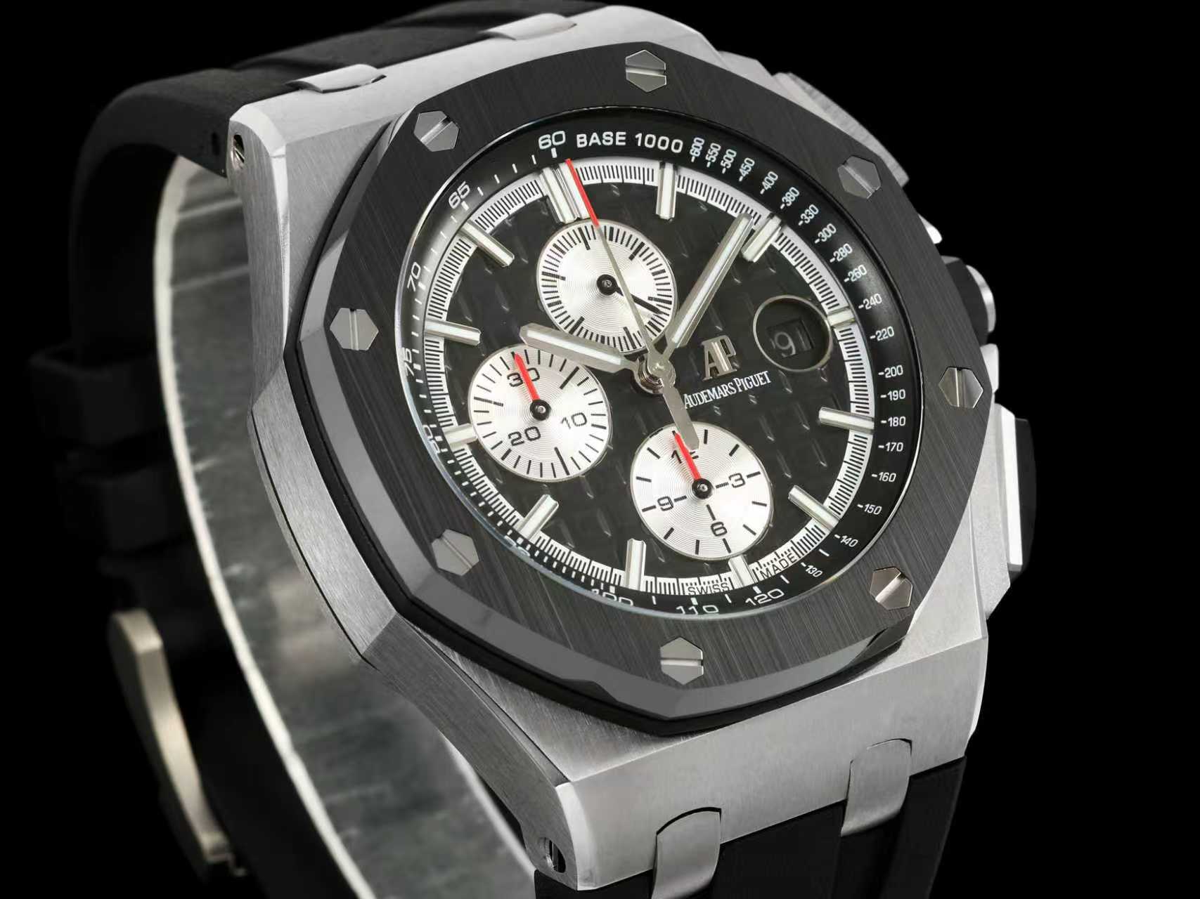 AUDEMARS PIGUET オーデマピゲ ロイヤルオーク オフショア 腕時計 メンズ 自動巻き 高精度ムーブメント ブラック - 画像 2