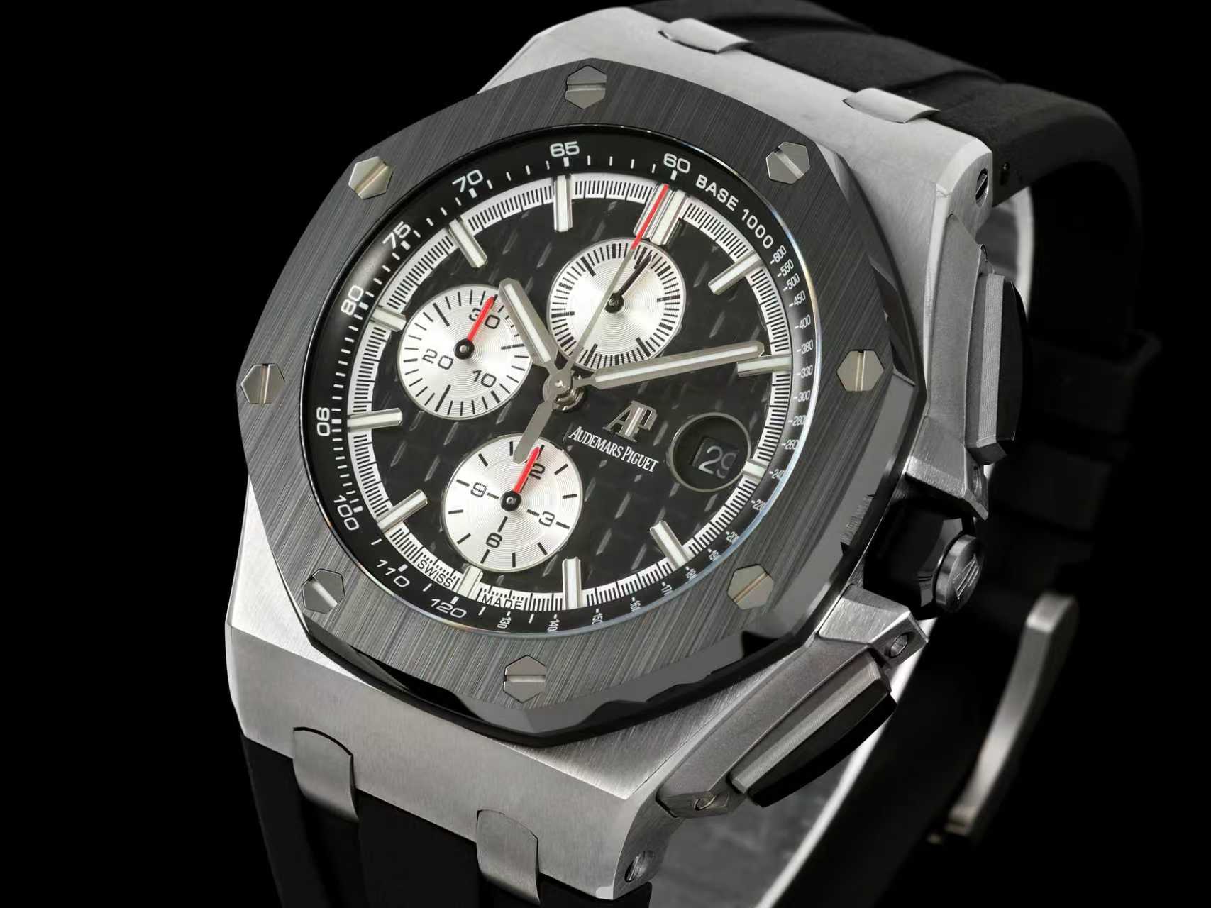 AUDEMARS PIGUET オーデマピゲ ロイヤルオーク オフショア 腕時計 メンズ 自動巻き 高精度ムーブメント ブラック - 画像 3