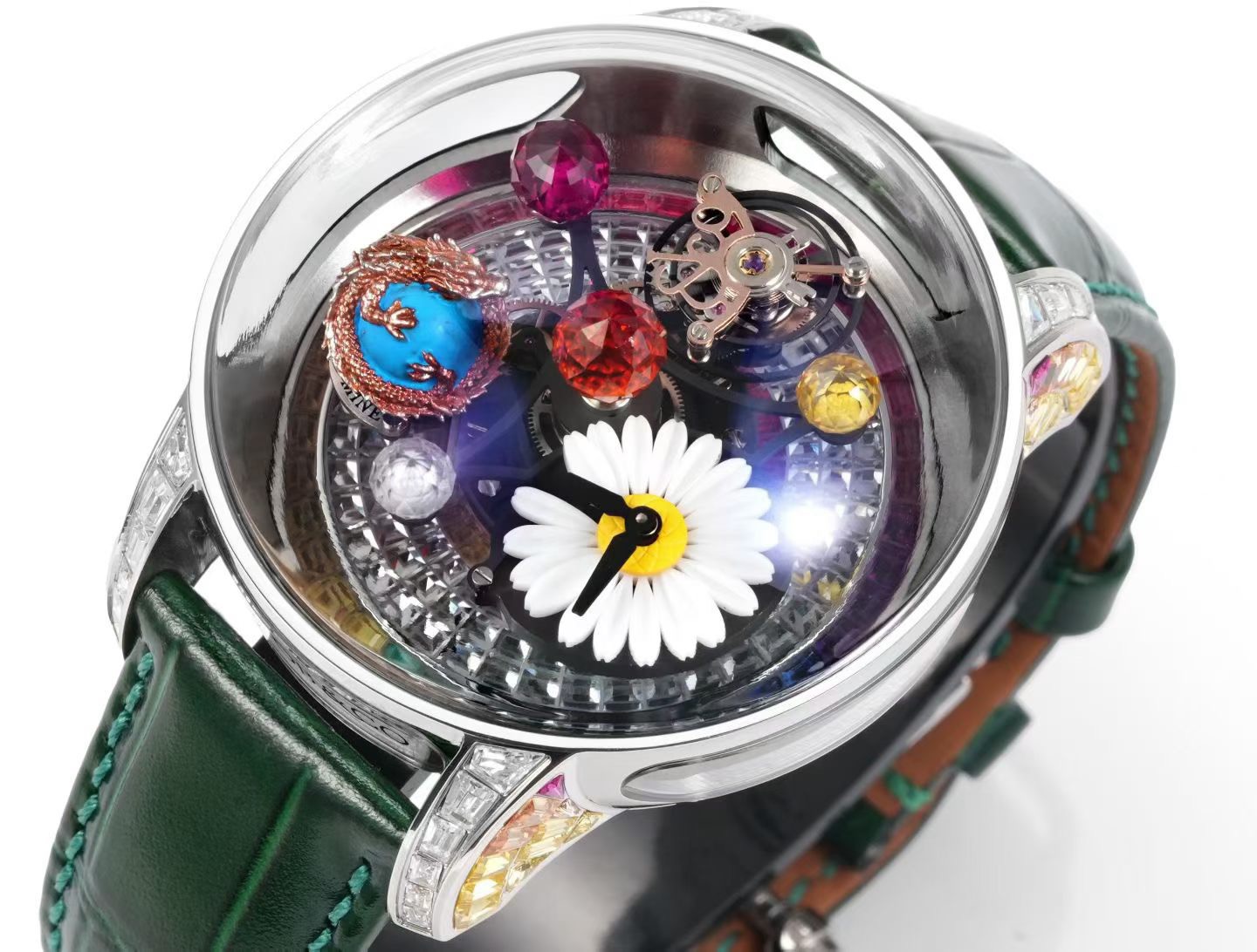 JACOB&CO ジェイコブ ウォッチ メンズ ダイヤル フライト ヴァイブレーション ダイヤル グリーン - 画像 2