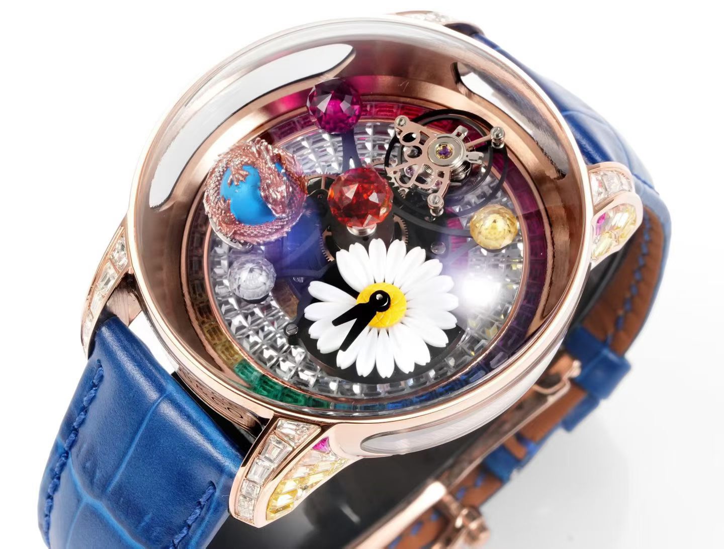Jacob&Co ジェイコブ ウォッチ メンズ ダブルアクシアルトゥルビヨン ハイエンド 時計 ブルー - 画像 3