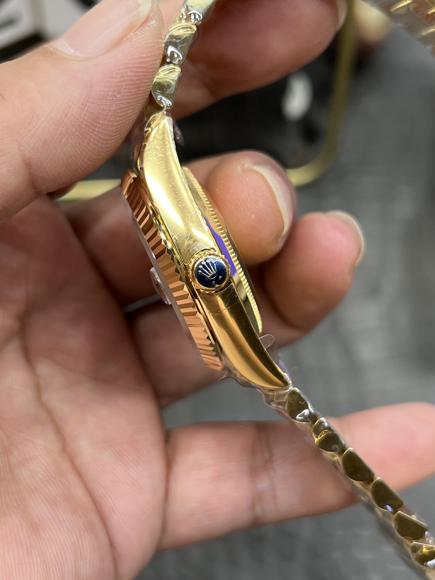 ROLEX ロレックス デイトジャスト 腕時計 メンズ 自動巻き 機械式 36mm ブラック ゴールド - 画像 6