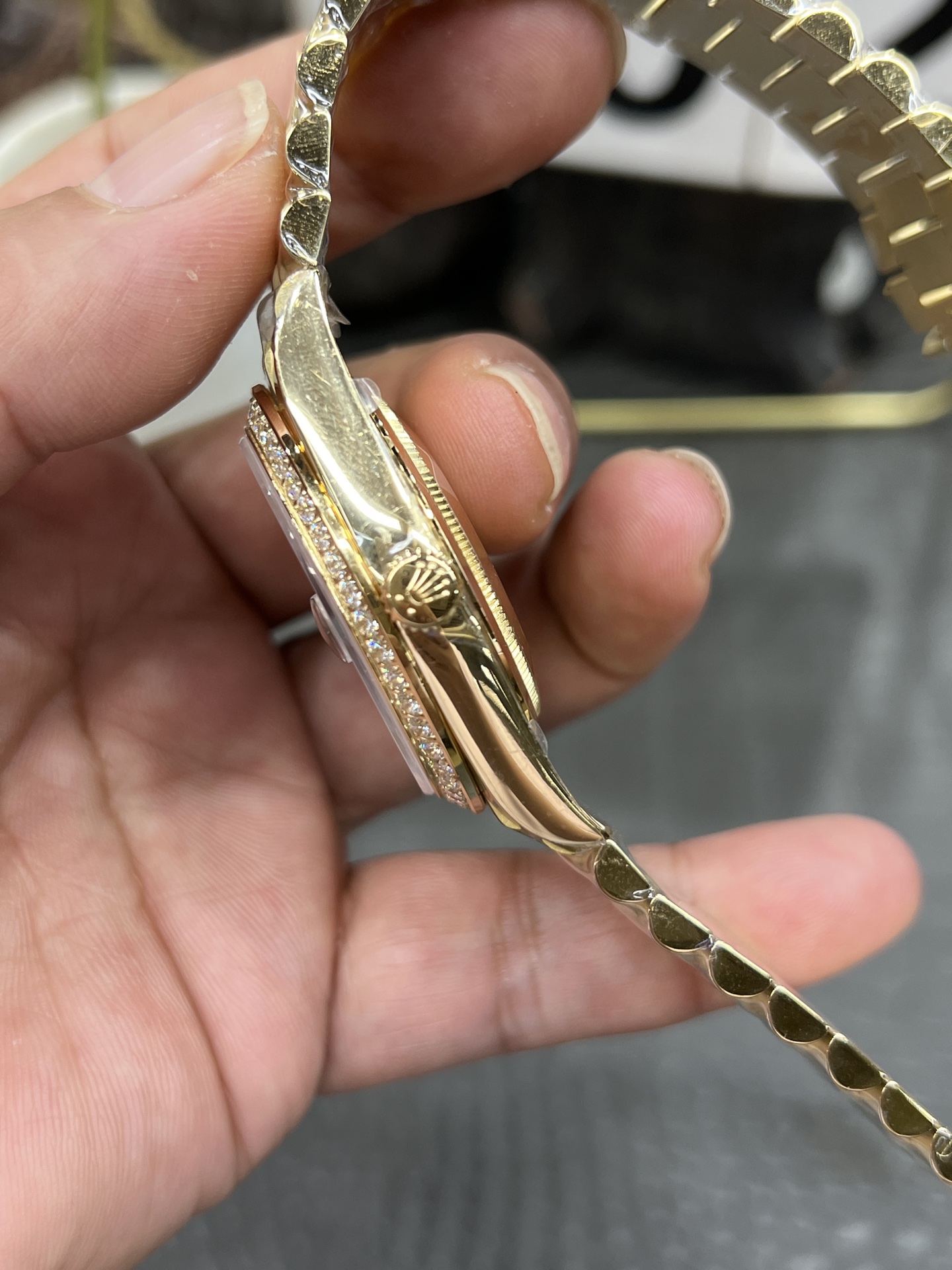 ROLEX ロレックス デイトジャスト 腕時計 メンズ 自動巻き 40mm グリーン ダイヤル ブラック - 画像 6