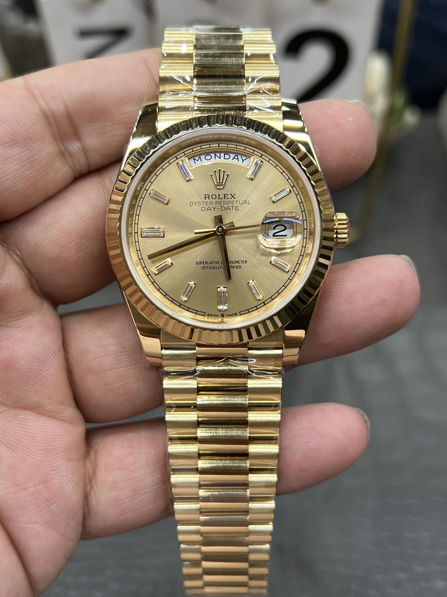 ROLEX ロレックス デイデイト 腕時計 メンズ 自動巻き 機械式 40mm ヨットマスター ゴールド - 画像 1