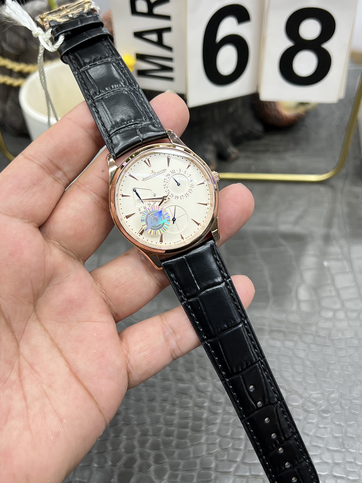 AZ ジェイコブ 腕時計 メンズ 自動巻き 超薄型 39mm ブラック - 画像 9