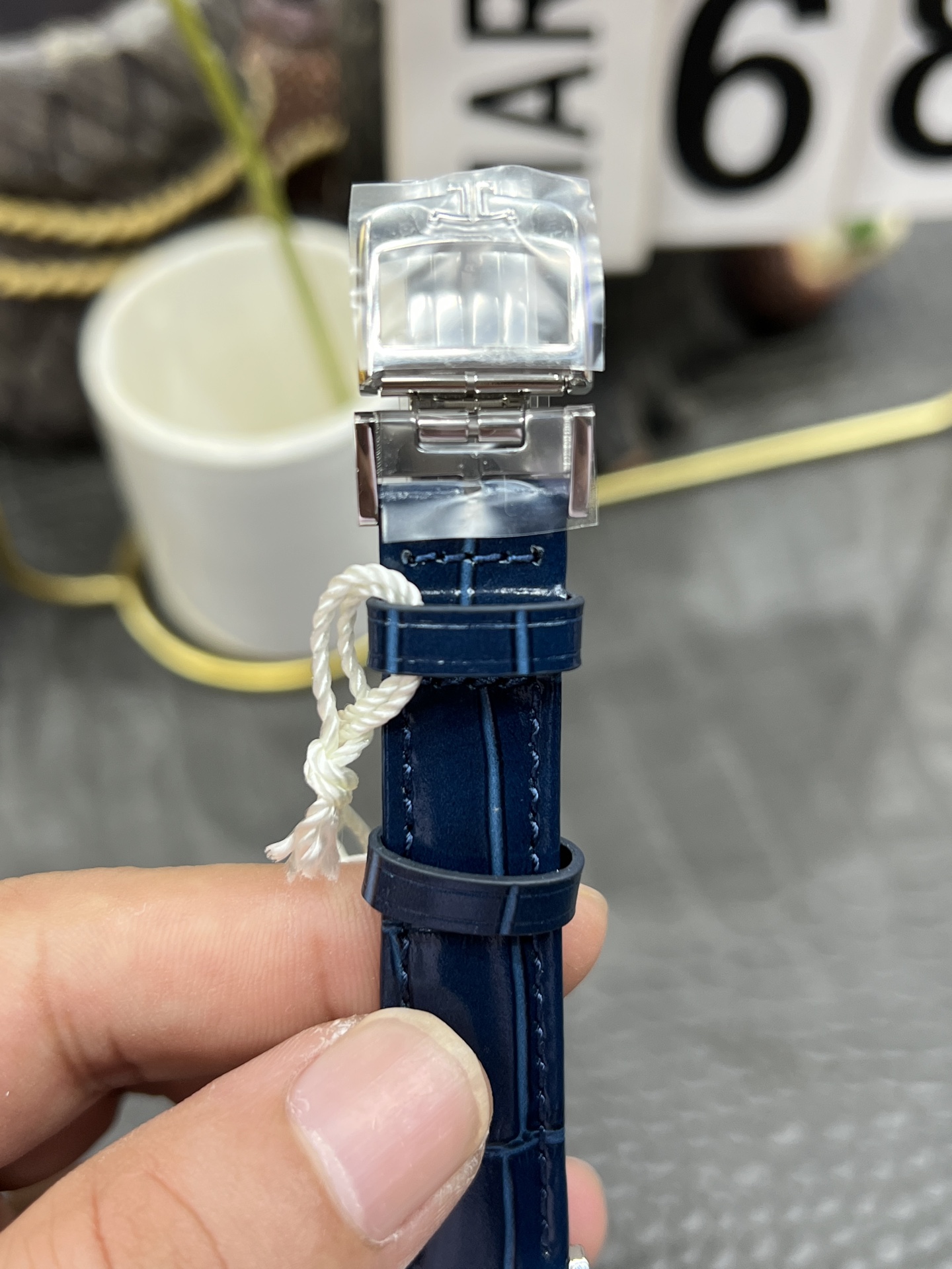 OMF オメガ ジャガー レイコール 腕時計 レディース 自動巻き 34mm ホワイト ブルー - 画像 8