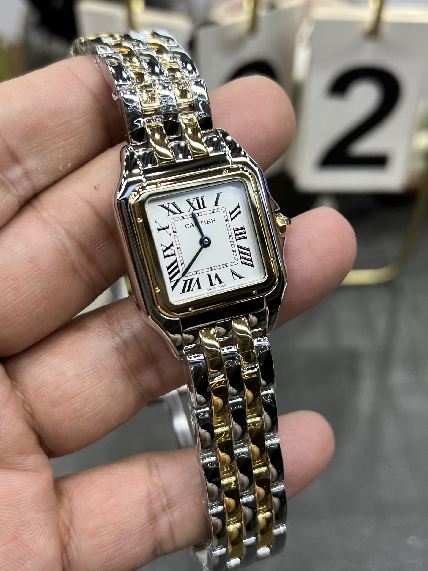 Cartier カルティエ パンテール 腕時計 レディース ロレックス風 ミニサイズ シルバー&ゴールド - 画像 3