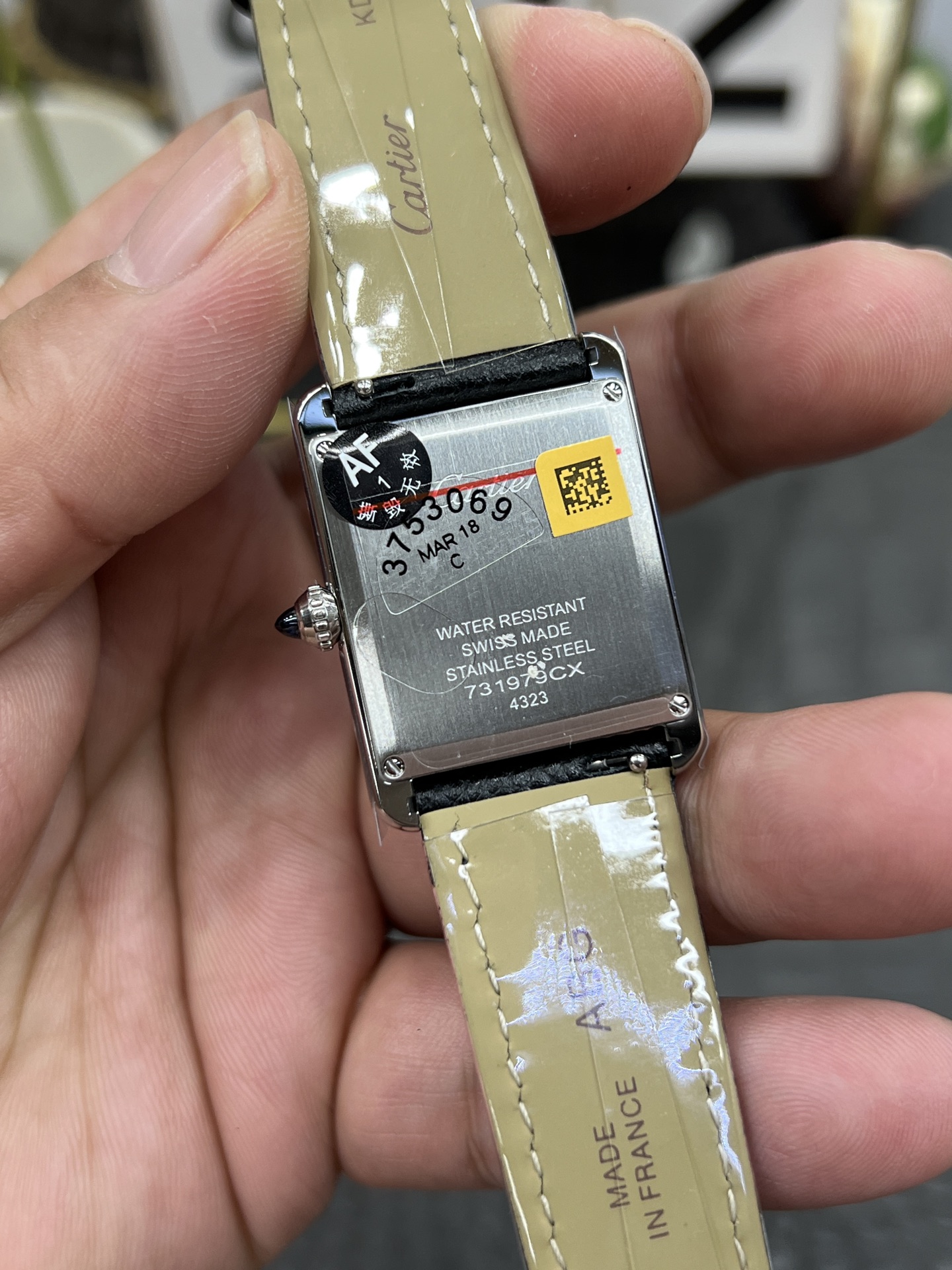 AF カルティエ 新タンクシリーズ 腕時計 レディース ラウンドケース ローマ数字 33.5mm ブラック - 画像 7