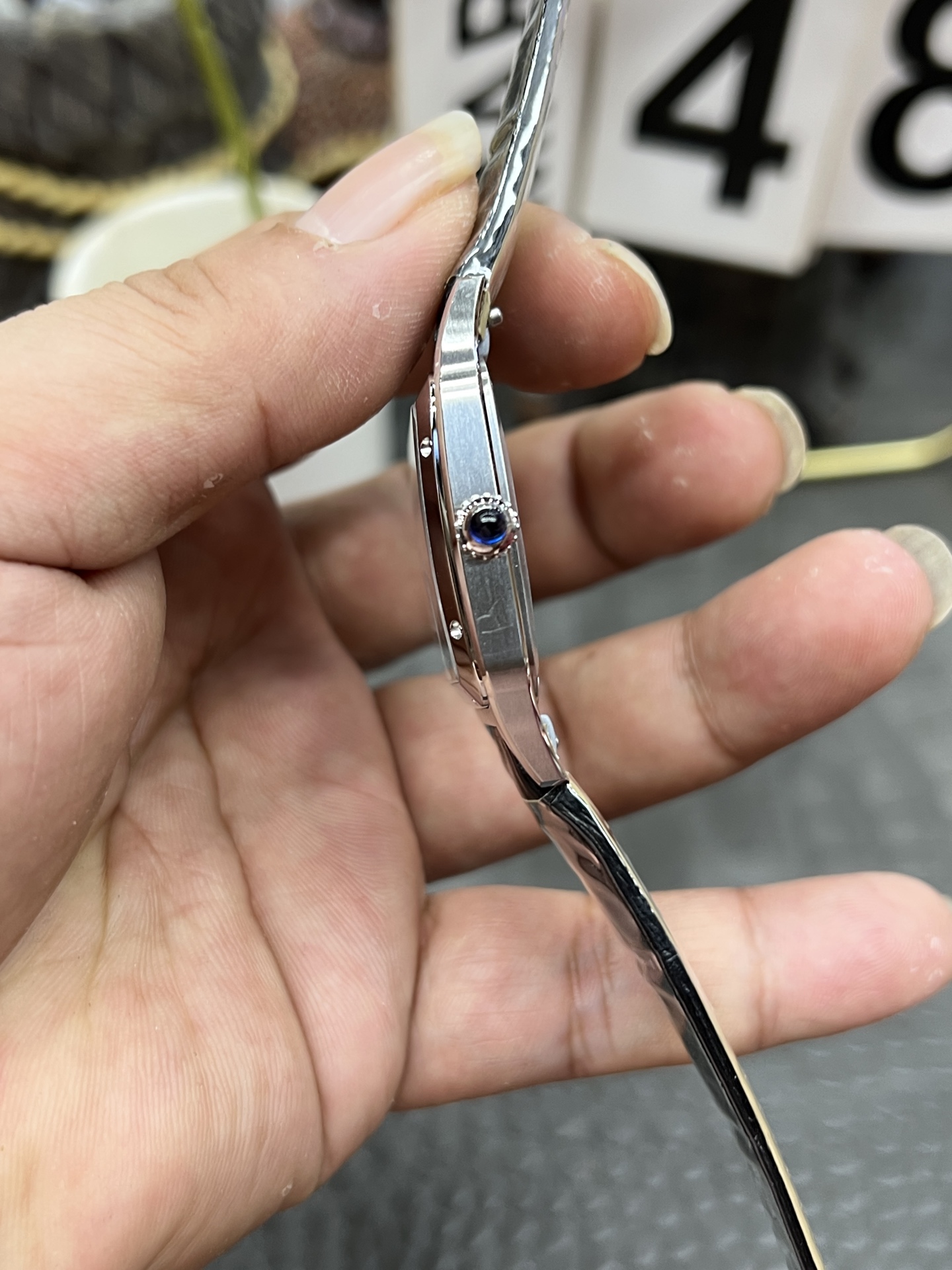 CARTIER カルティエ サンダース 腕時計 メンズ 41.9mm シルバー ブラック - 画像 5