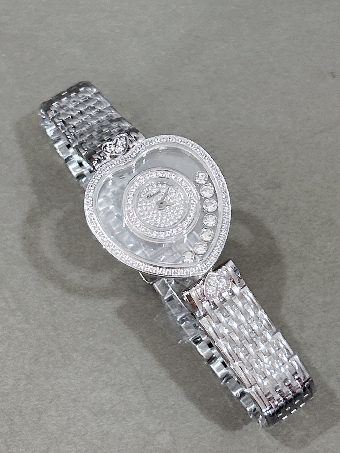 CHOPARD ショパード ハッピーダイヤモンド 腕時計 レディース 心形 ダイヤモンド 自由に動く シルバー - 画像 3