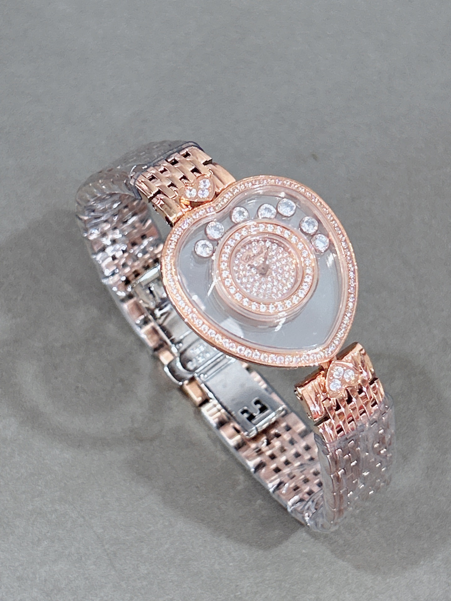 CHOPARD ショパード ハッピーダイヤモンド 腕時計 レディース 心形 ダイヤモンド 自由に動く シルバー - 画像 5