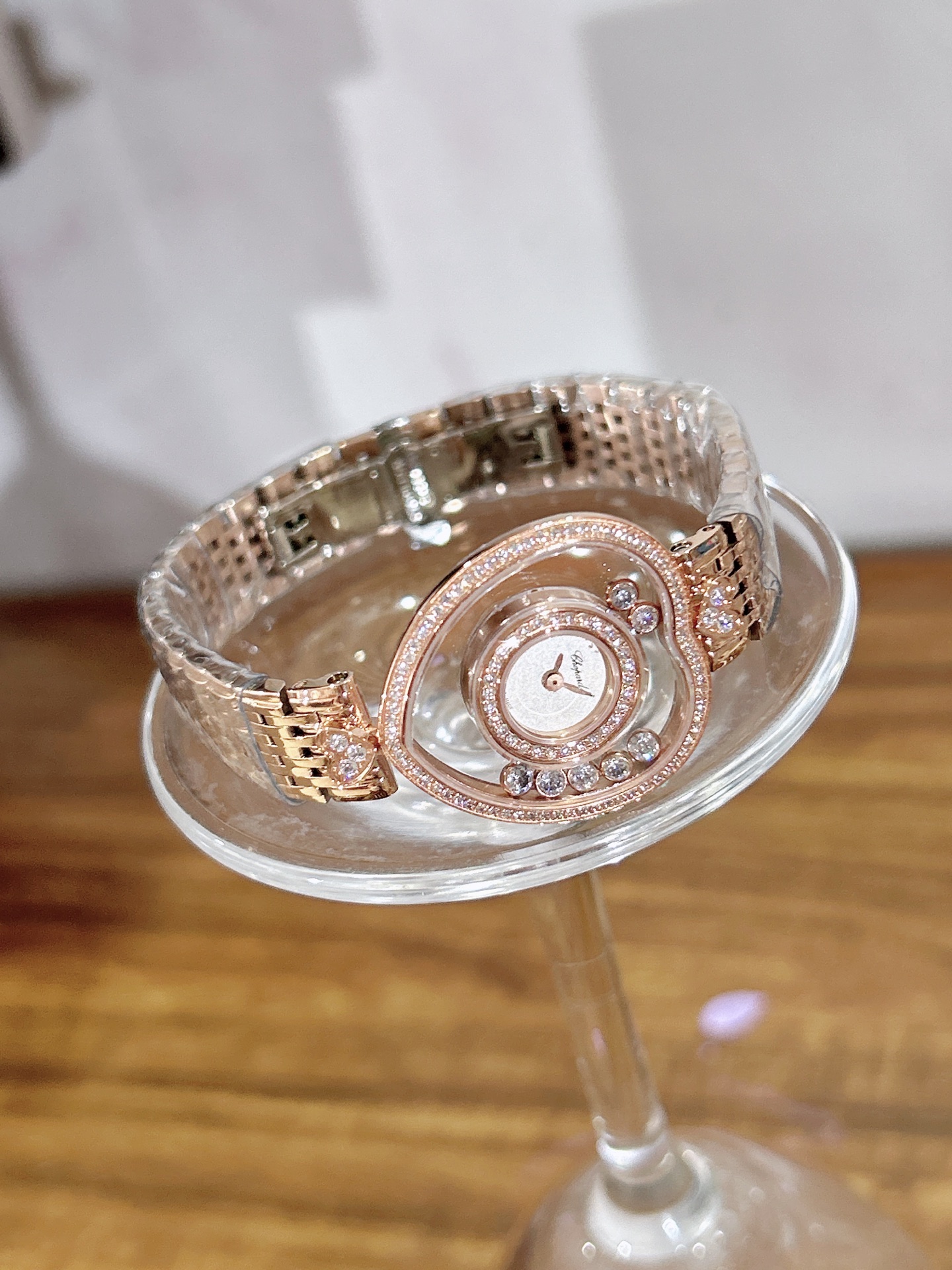 CHOPARD ショパード ハッピーダイヤモンド 腕時計 レディース 心形 ダイヤモンド 自由に動く シルバー - 画像 8