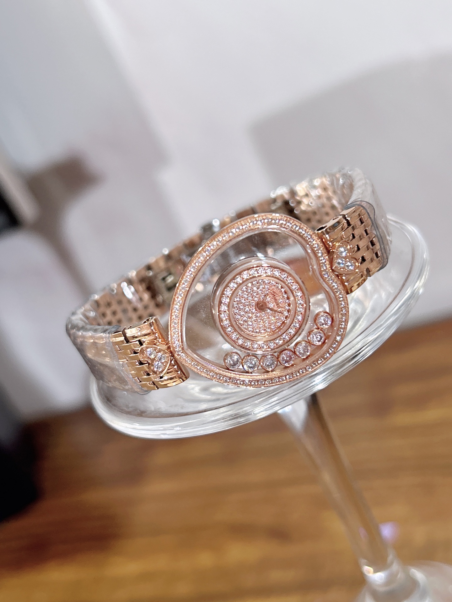 CHOPARD ショパード ハッピーダイヤモンド 腕時計 レディース 心形 ダイヤモンド 自由に動く シルバー - 画像 9