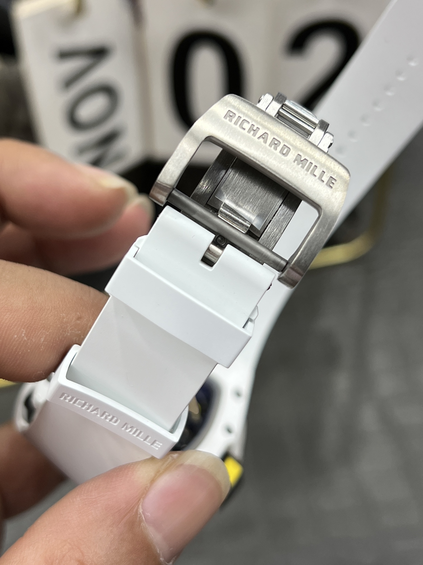 RICHARD MILLE リチャードミル 腕時計 メンズ 自動巻き 機械式 41mm ホワイト ブラック グリーン レッド - 画像 8
