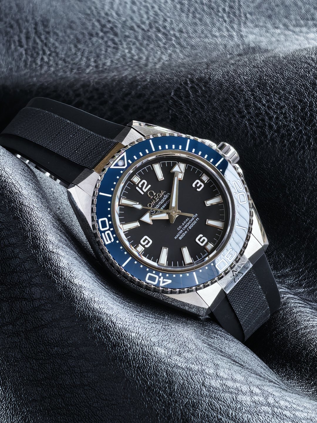 OMEGA オメガ シーマスター 腕時計 メンズ 自動巻き 機械式 42mm ブルーベゼル ブラック - 画像 4