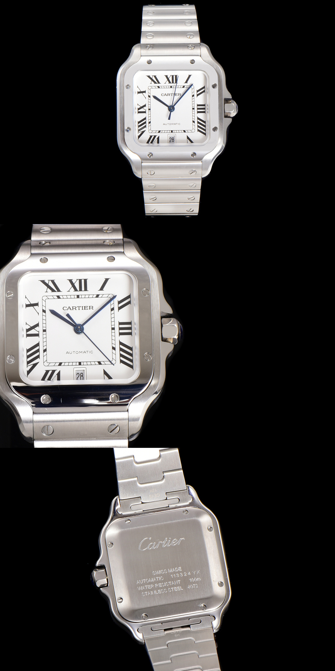 CARTIER カルティエ サントス 腕時計 メンズ 自動巻き 機械式 40mm ブルー - 画像 2
