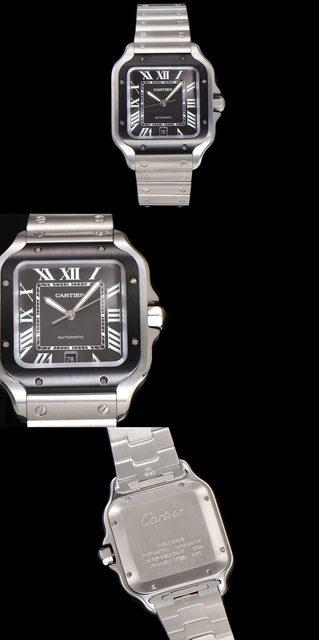 CARTIER カルティエ サントス 腕時計 メンズ 自動巻き 機械式 40mm ブルー - 画像 4