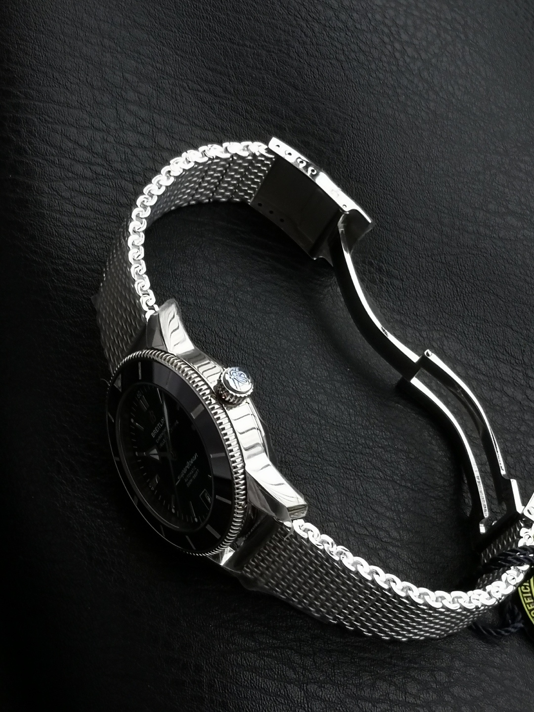 BREITLING ブライトリング スーパーオーシャン 腕時計 メンズ 自動巻き 機械式 メッシュバンド グリーン - 画像 7