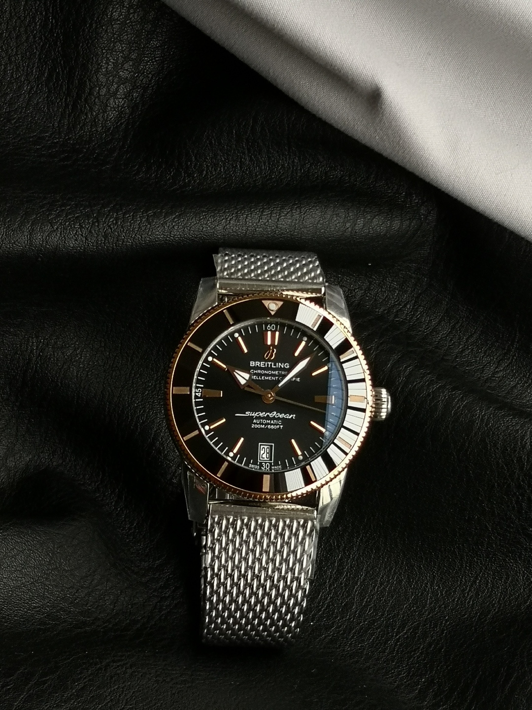 BREITLING ブライトリング スーパーオーシャン 腕時計 メンズ 自動巻き 42mm ブラック ローズゴールド
