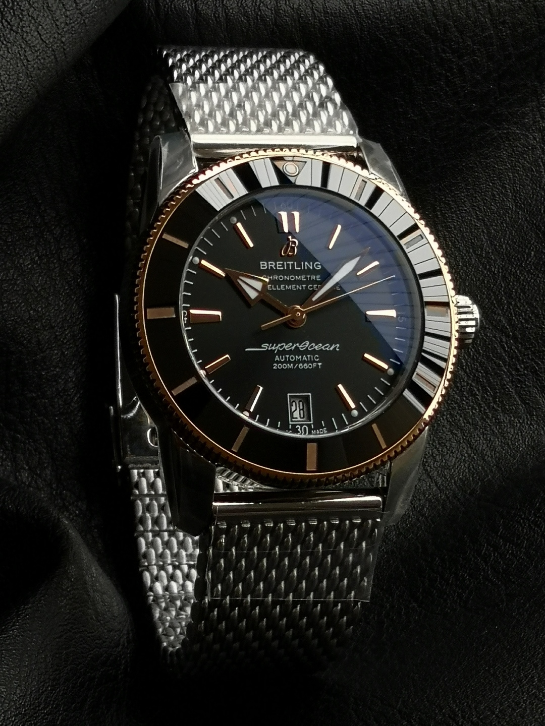 BREITLING ブライトリング スーパーオーシャン 腕時計 メンズ 自動巻き 42mm ブラック ローズゴールド - 画像 2