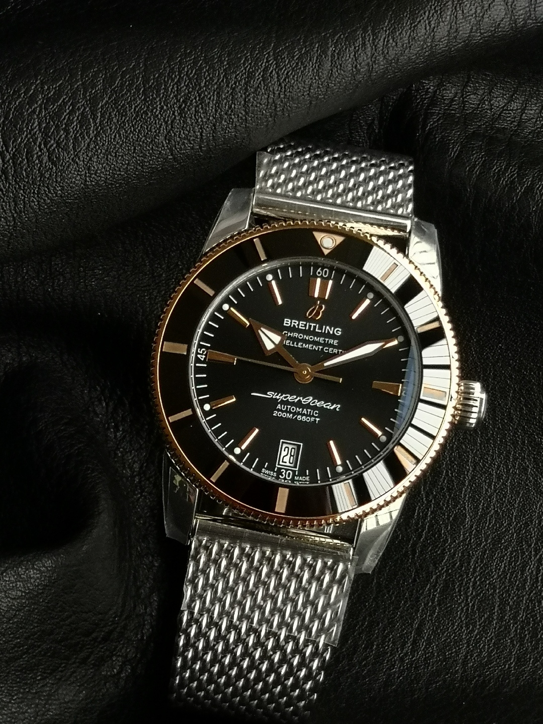 BREITLING ブライトリング スーパーオーシャン 腕時計 メンズ 自動巻き 42mm ブラック ローズゴールド - 画像 3