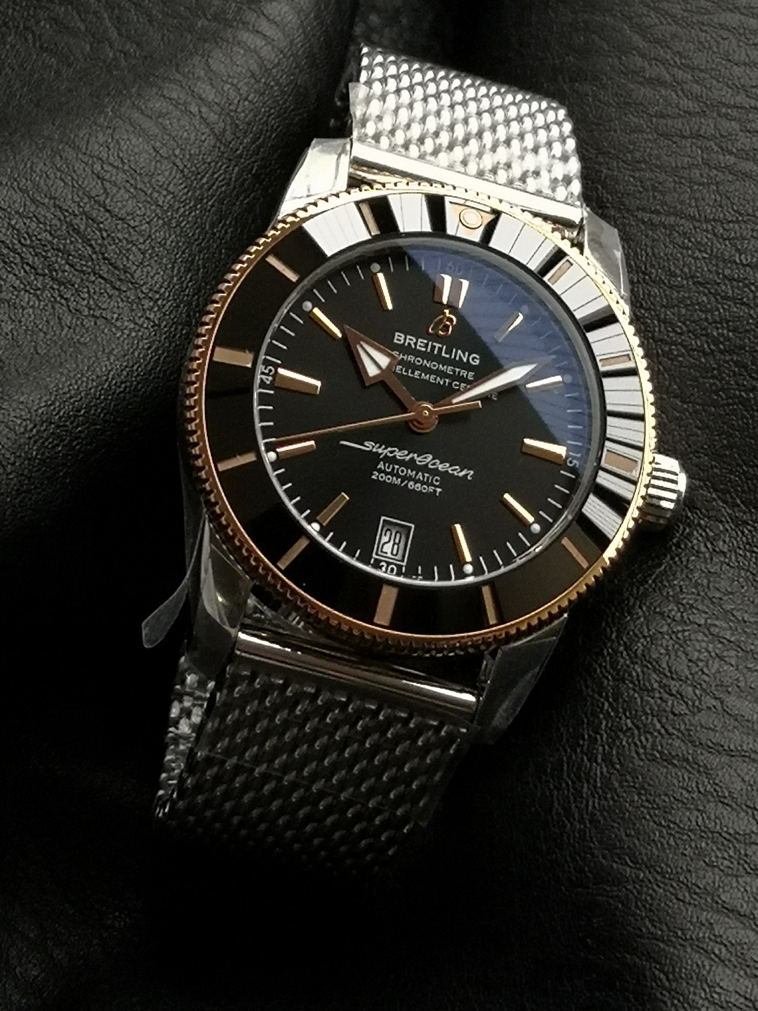 BREITLING ブライトリング スーパーオーシャン 腕時計 メンズ 自動巻き 42mm ブラック ローズゴールド - 画像 4