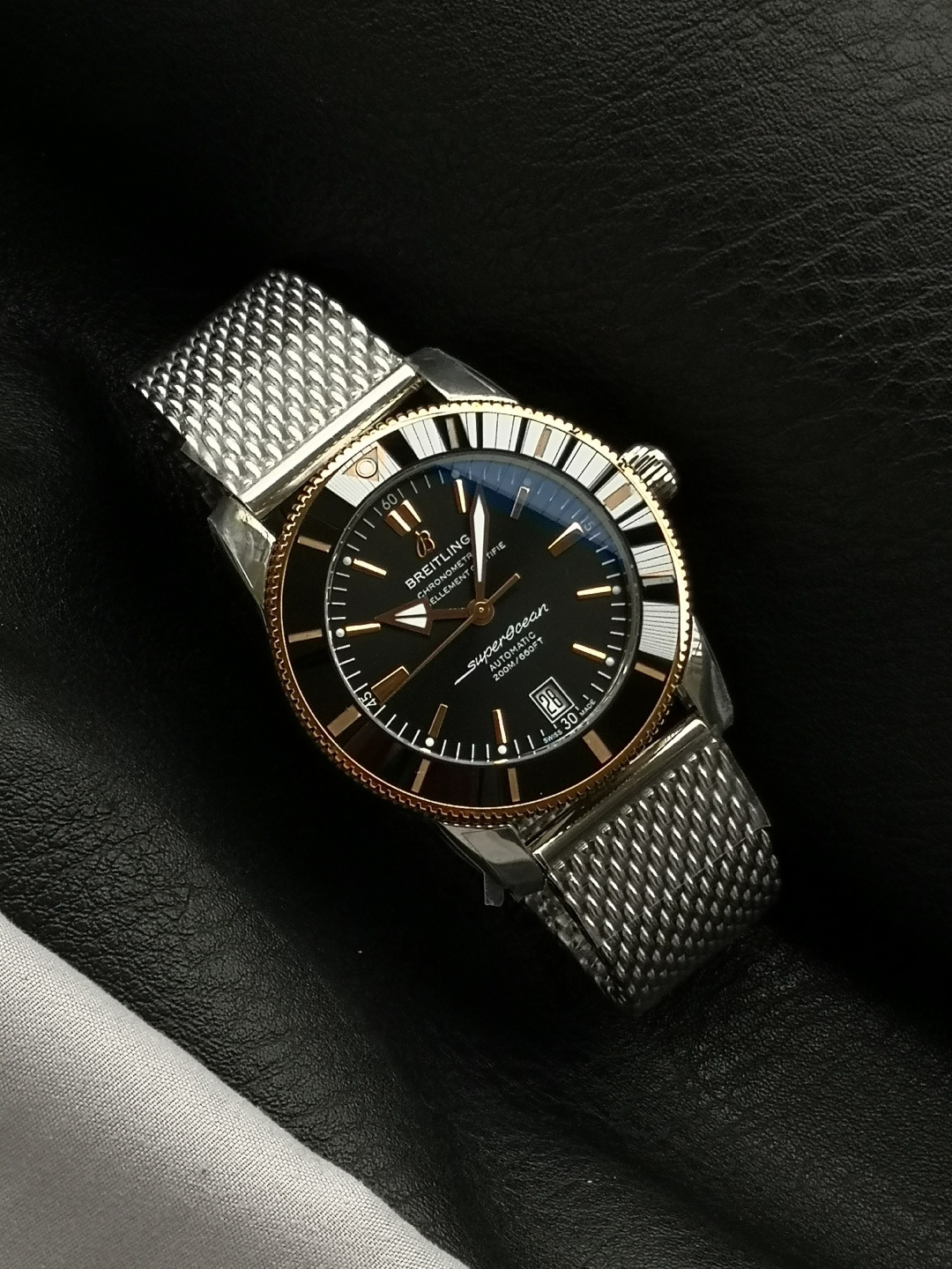 BREITLING ブライトリング スーパーオーシャン 腕時計 メンズ 自動巻き 42mm ブラック ローズゴールド - 画像 5