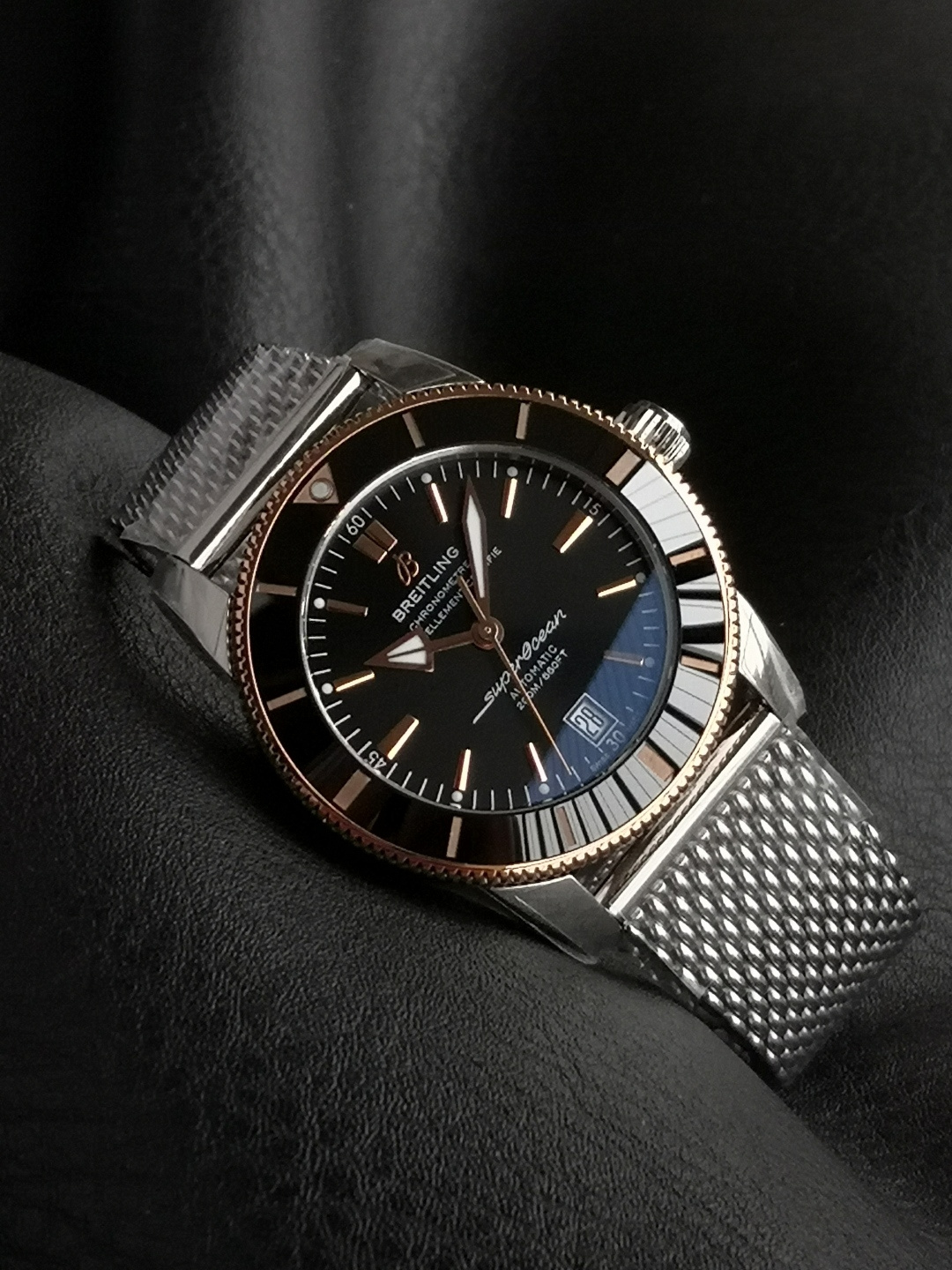 BREITLING ブライトリング スーパーオーシャン 腕時計 メンズ 自動巻き 42mm ブラック ローズゴールド - 画像 6