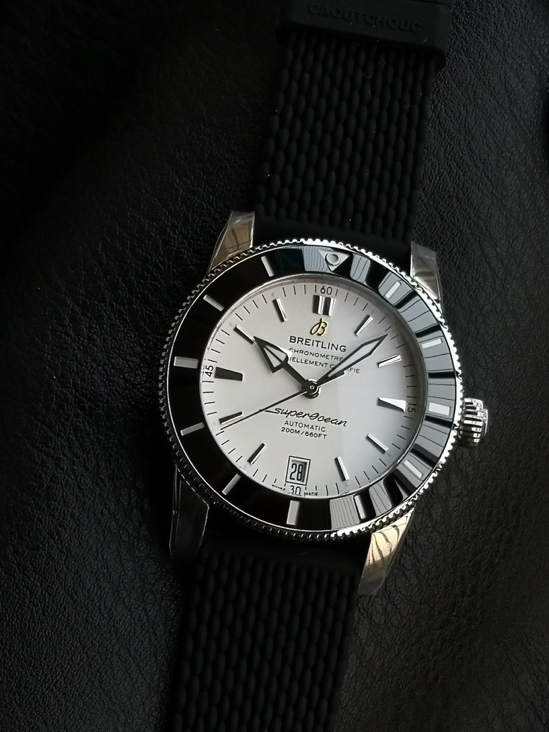 BREITLING ブライトリング スーパーオーシャン 腕時計 メンズ 自動巻き 機械式 200m防水 ブラック - 画像 2