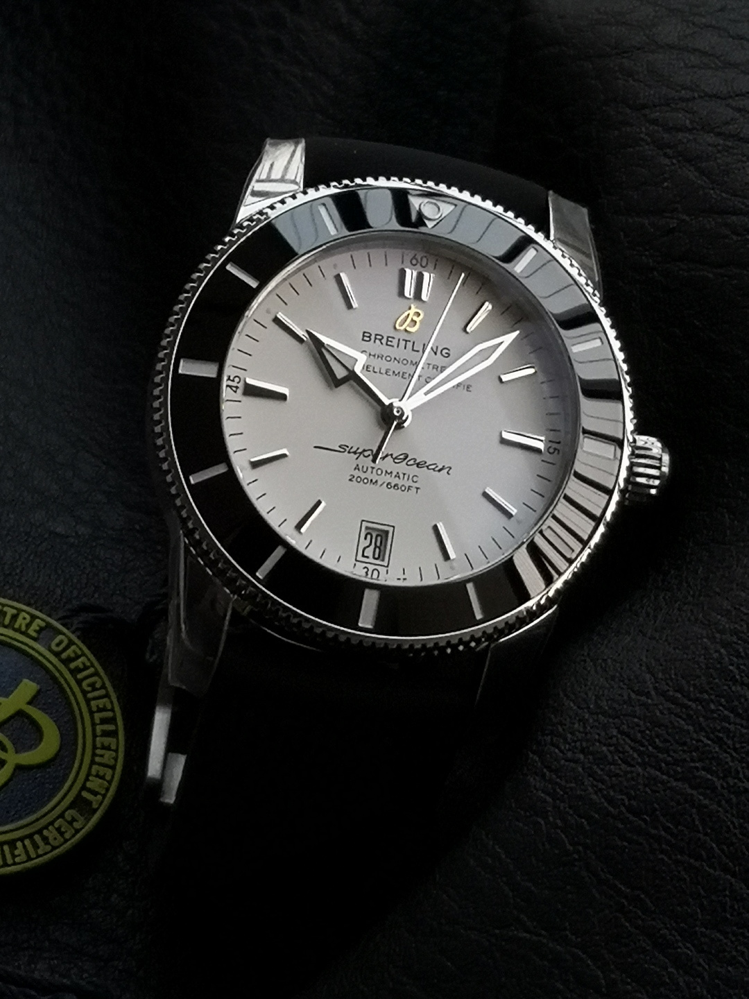 BREITLING ブライトリング スーパーオーシャン 腕時計 メンズ 自動巻き 機械式 200m防水 ブラック - 画像 3