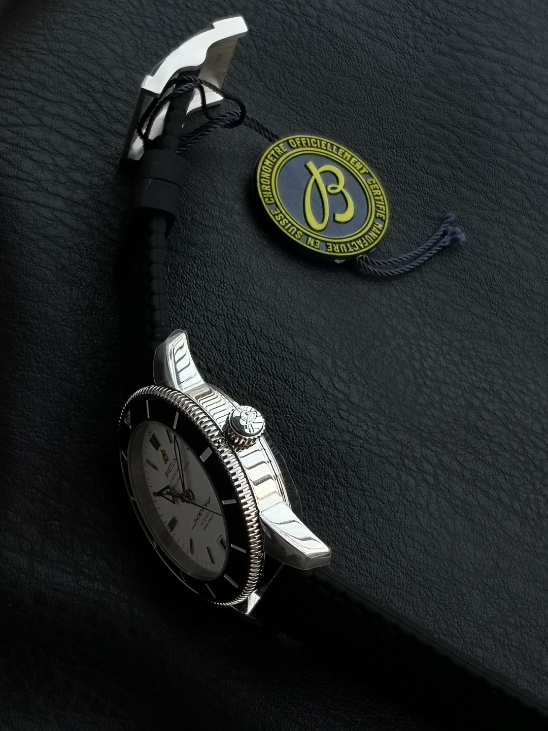 BREITLING ブライトリング スーパーオーシャン 腕時計 メンズ 自動巻き 機械式 200m防水 ブラック - 画像 8