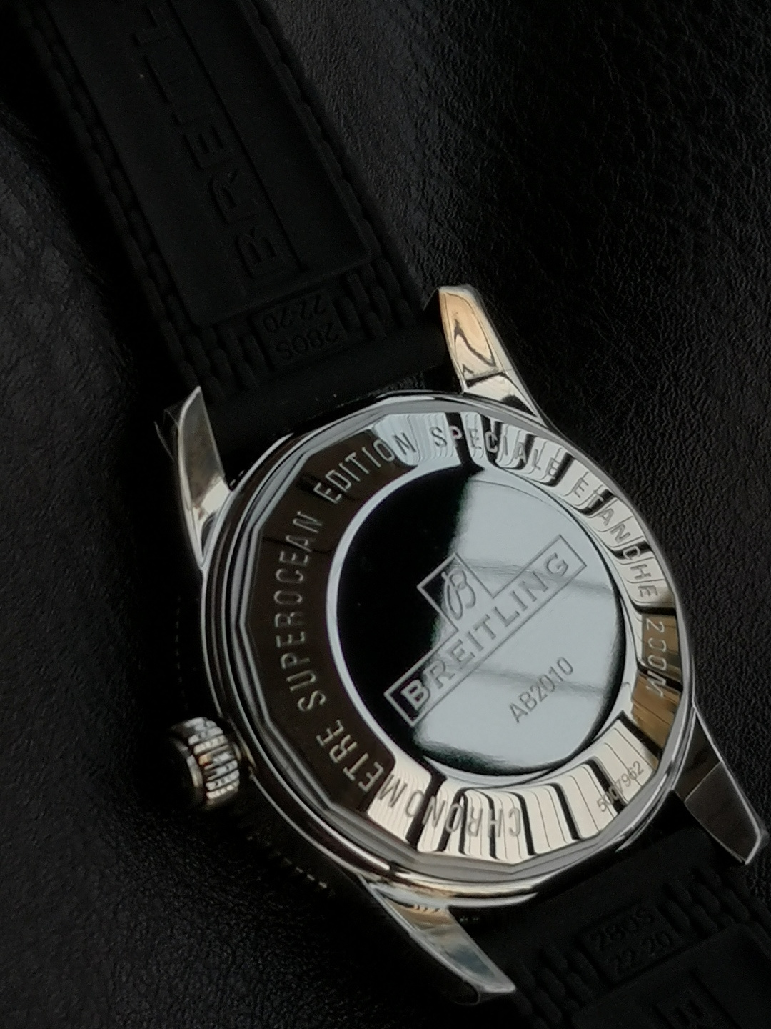 BREITLING ブライトリング スーパーオーシャン 腕時計 メンズ 自動巻き 機械式 200m防水 ブラック - 画像 9