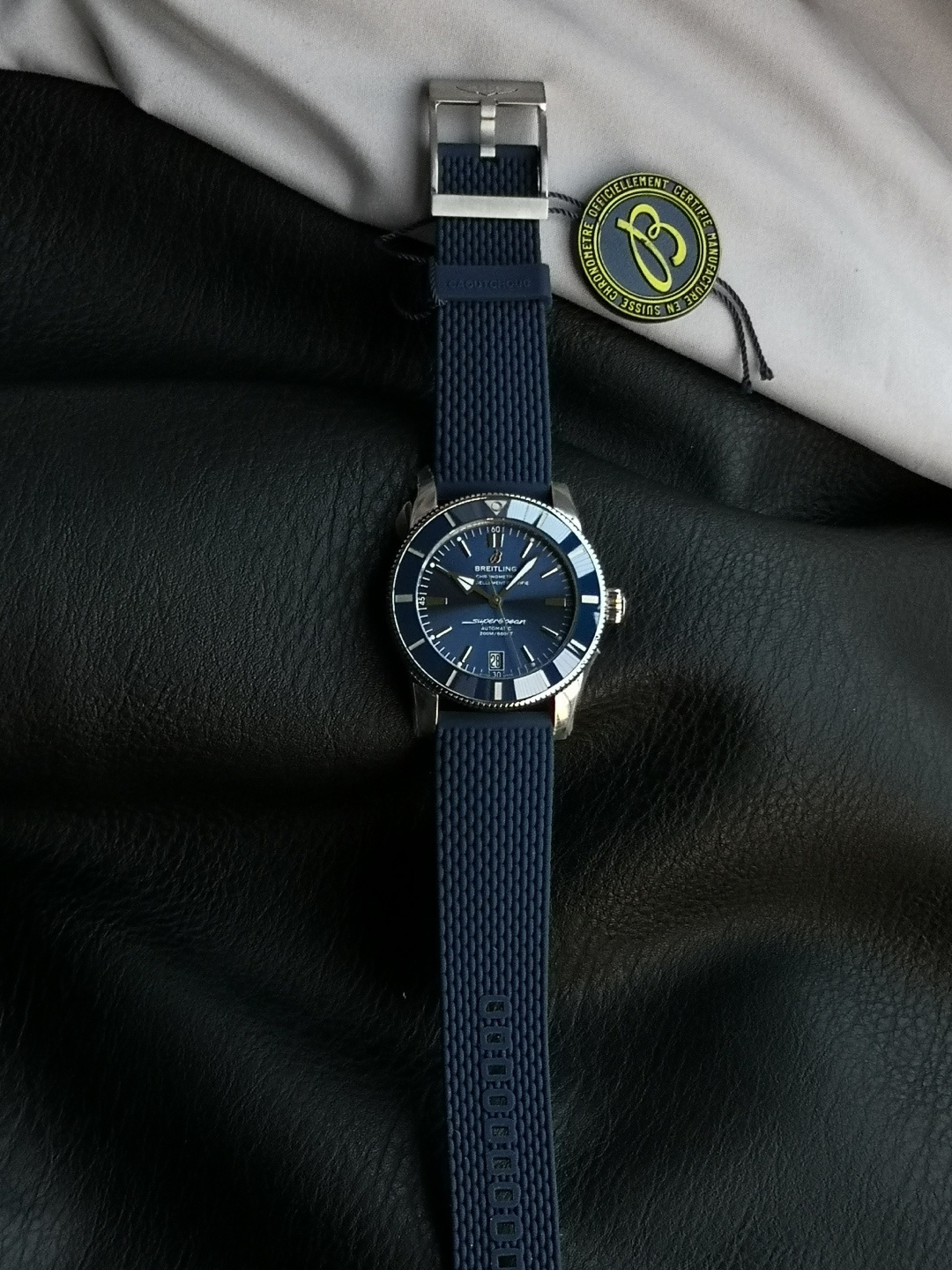 BREITLING ブライトリング スーパーオーシャン 腕時計 メンズ 自動巻き 機械式 ブルーダイアル ブラック