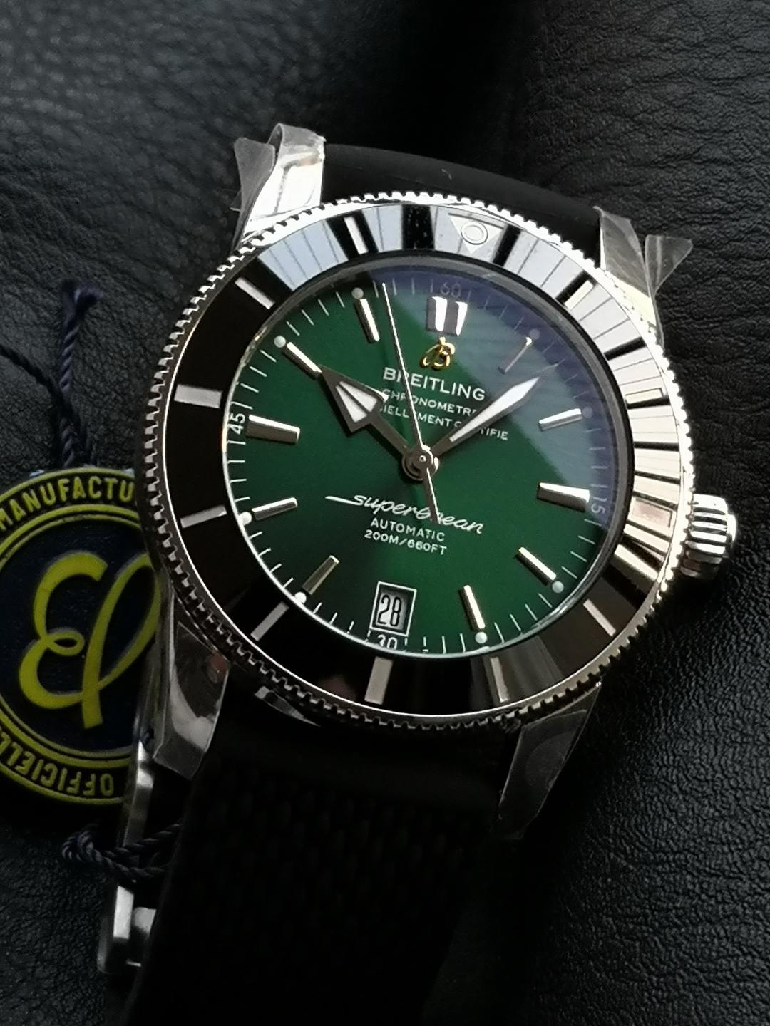 BREITLING ブライトリング スーパーオーシャン 腕時計 メンズ 自動巻き 耐衝撃 グリーン - 画像 3